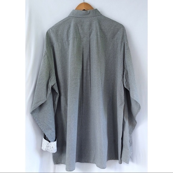 Panhandle Slim Gray Geometric Dress Shirt XL - Picture 3 of 8